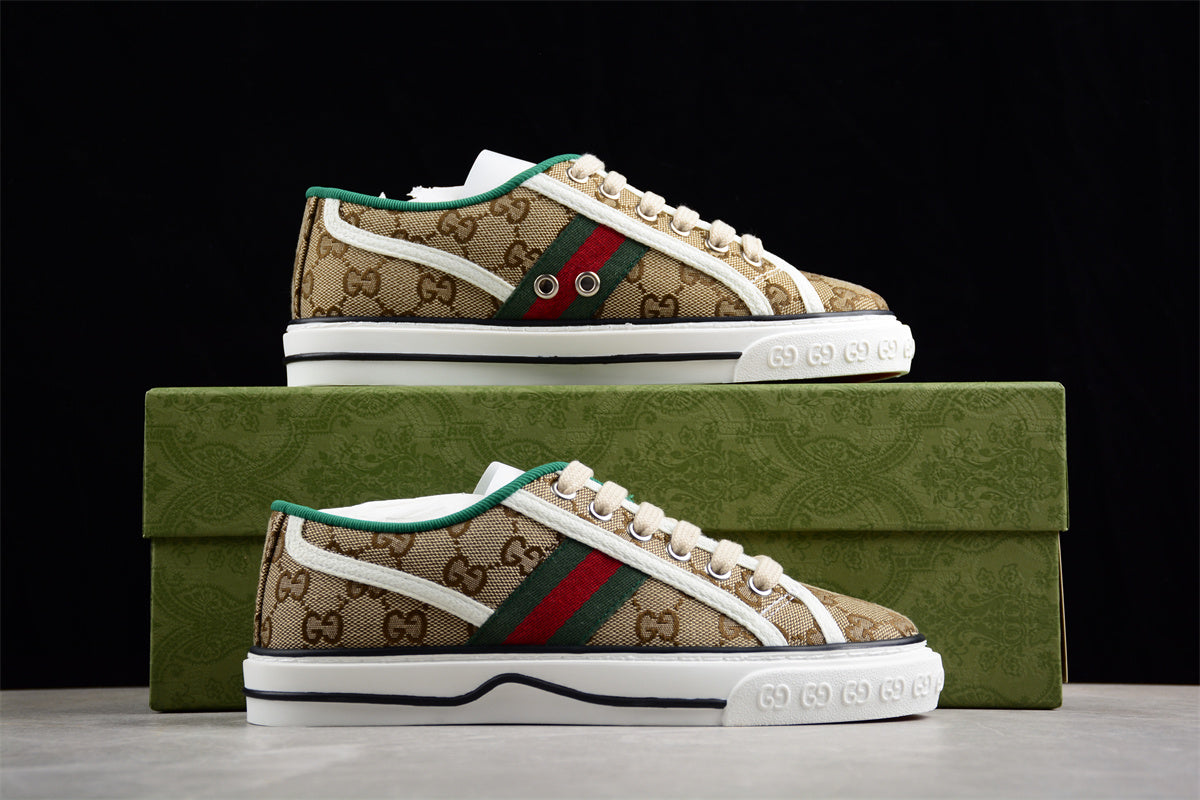 Gucci Tennis 1977 GG Canvas Beige Ebony Sneakers