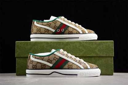 Gucci Tennis 1977 GG Canvas Beige Ebony Sneakers