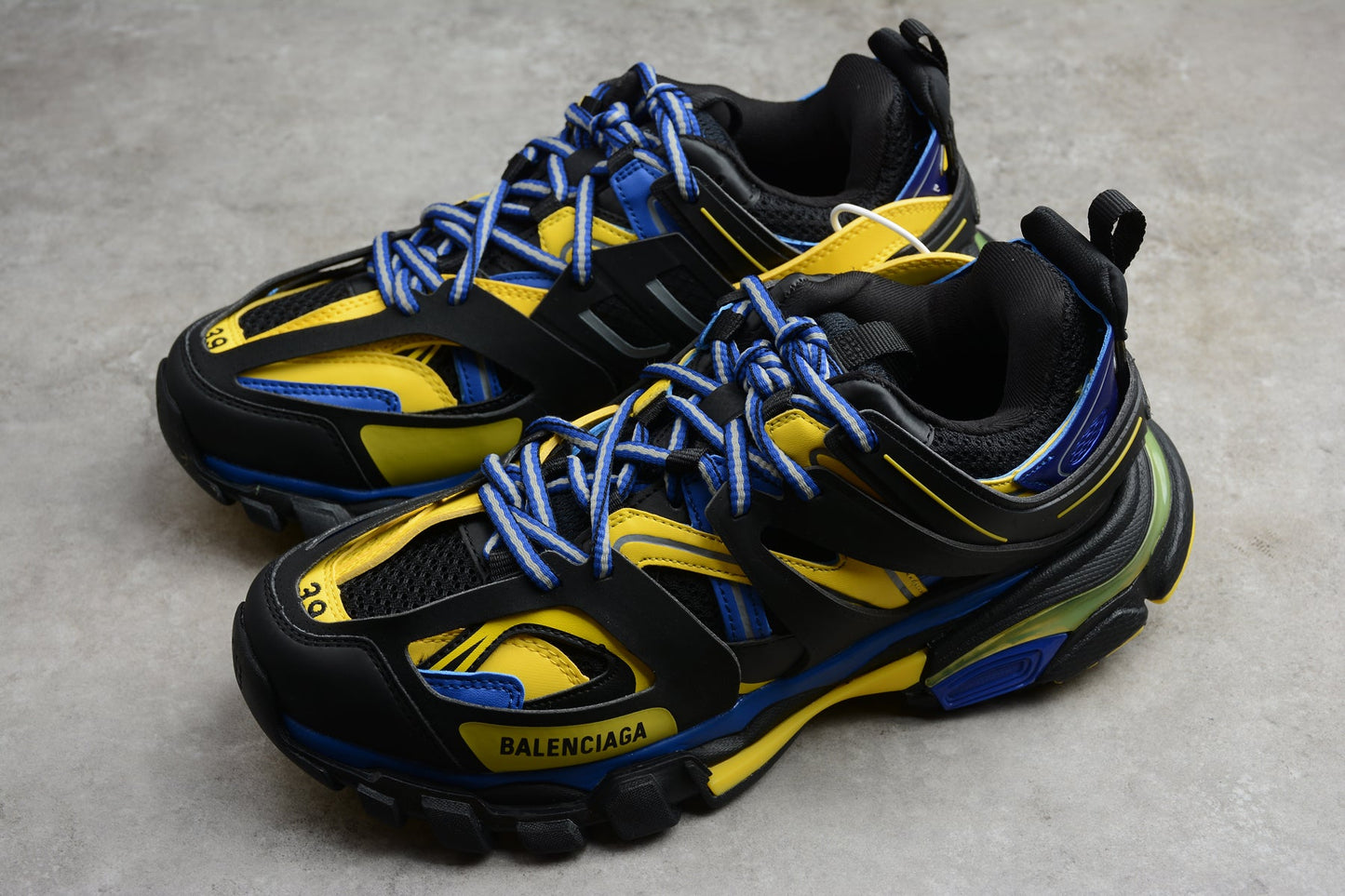 Black & Yellow Track Performance Sneakers
