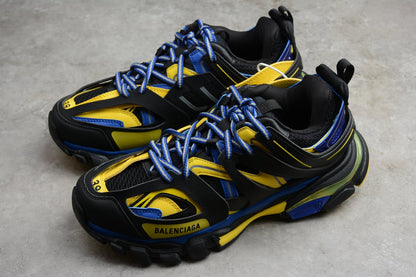 Black & Yellow Track Performance Sneakers
