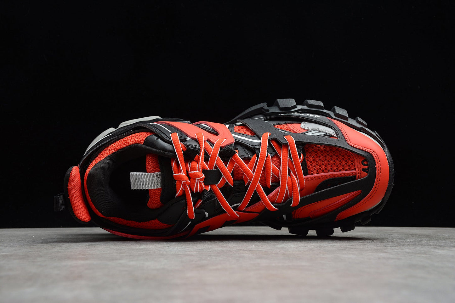 Men's Red & Black Track Performance Sneakers