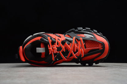 Men's Red & Black Track Performance Sneakers