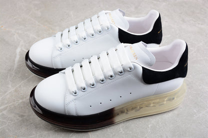 Alexander McQueen Oversized Air Sole White Black Leather Sneakers