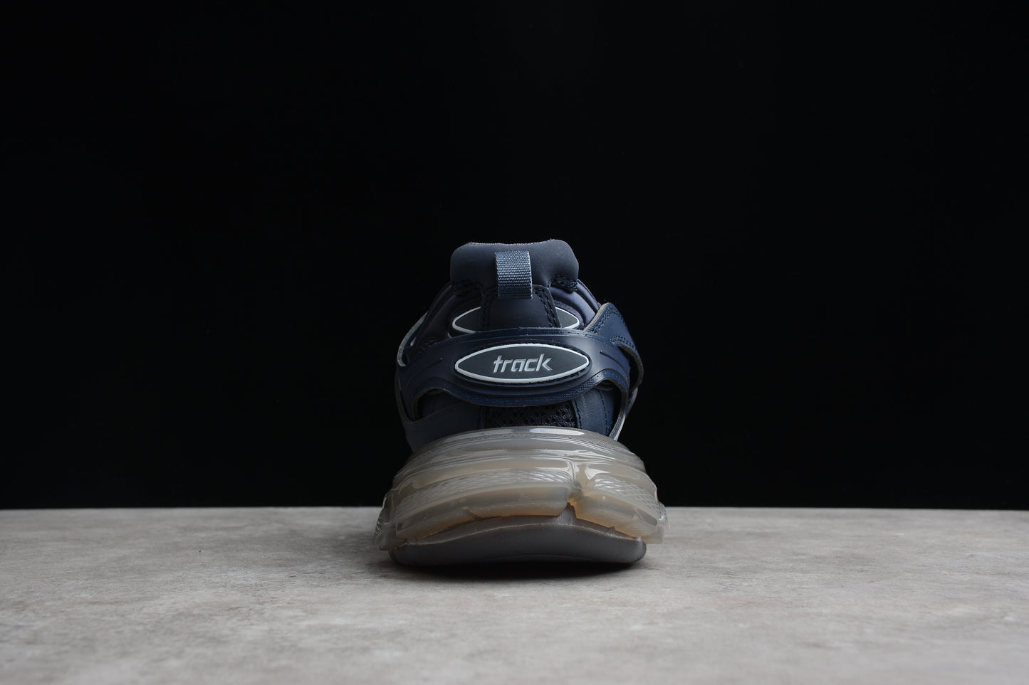 Men's Navy Blue Track Clear Sole Sneakers