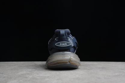 Men's Navy Blue Track Clear Sole Sneakers