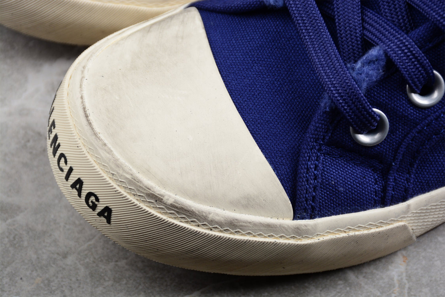 Balenciaga Paris High Top Canvas Blue Sneakers