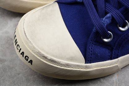 Balenciaga Paris High Top Canvas Blue Sneakers