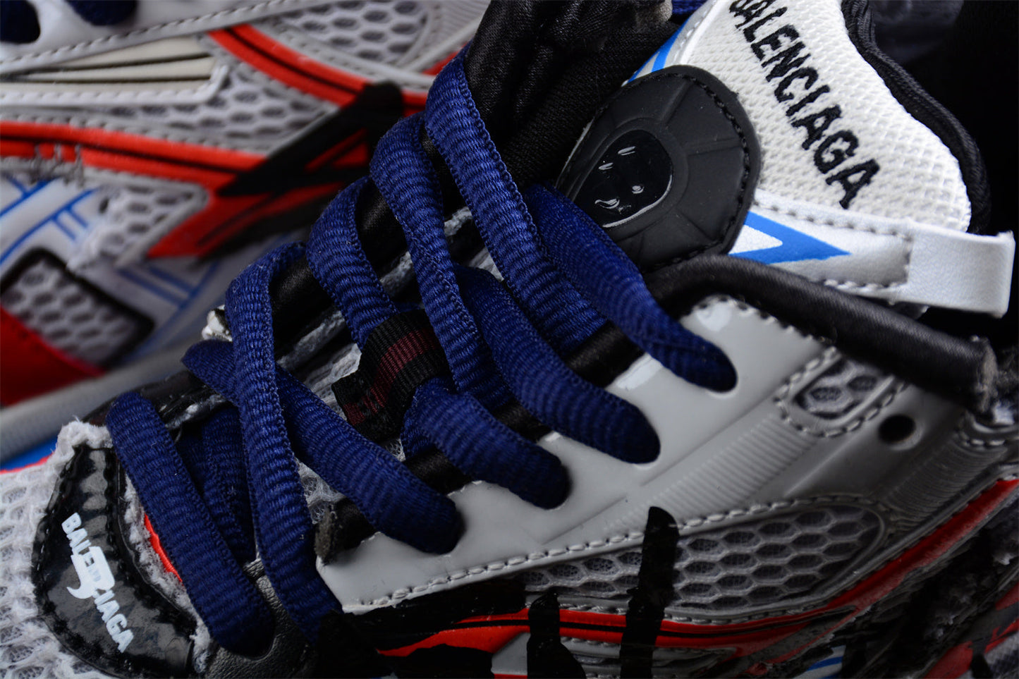 Balenciaga Runner 7.0 Blue Orange Graffiti Sneakers