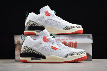 Air Jordan Spizike Low White Red Green Sneakers