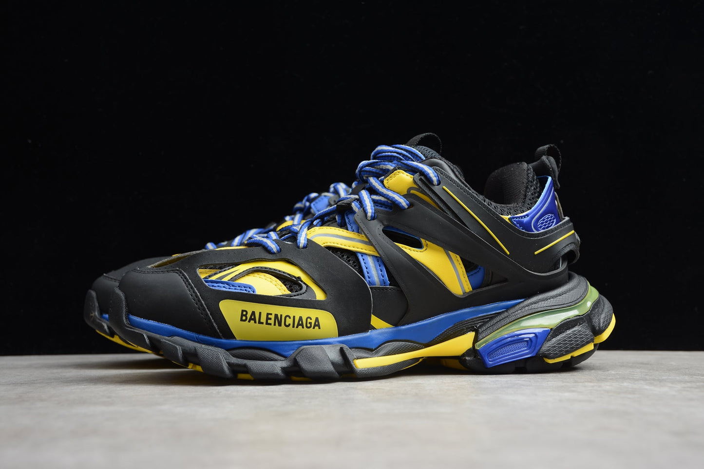 Black & Yellow Track Performance Sneakers