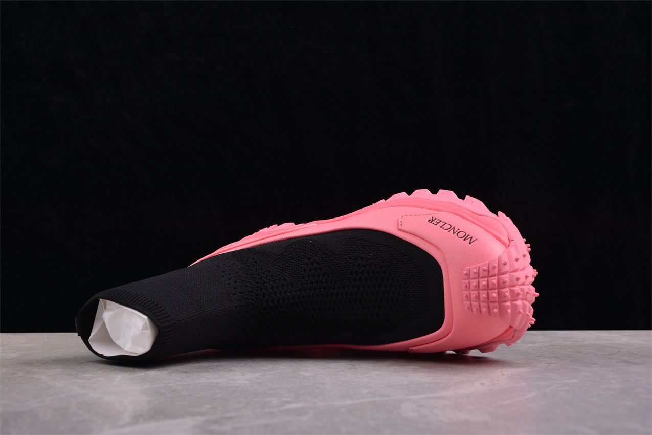 Moncler Trailgrip Sock Sneakers 'Black/Pink'