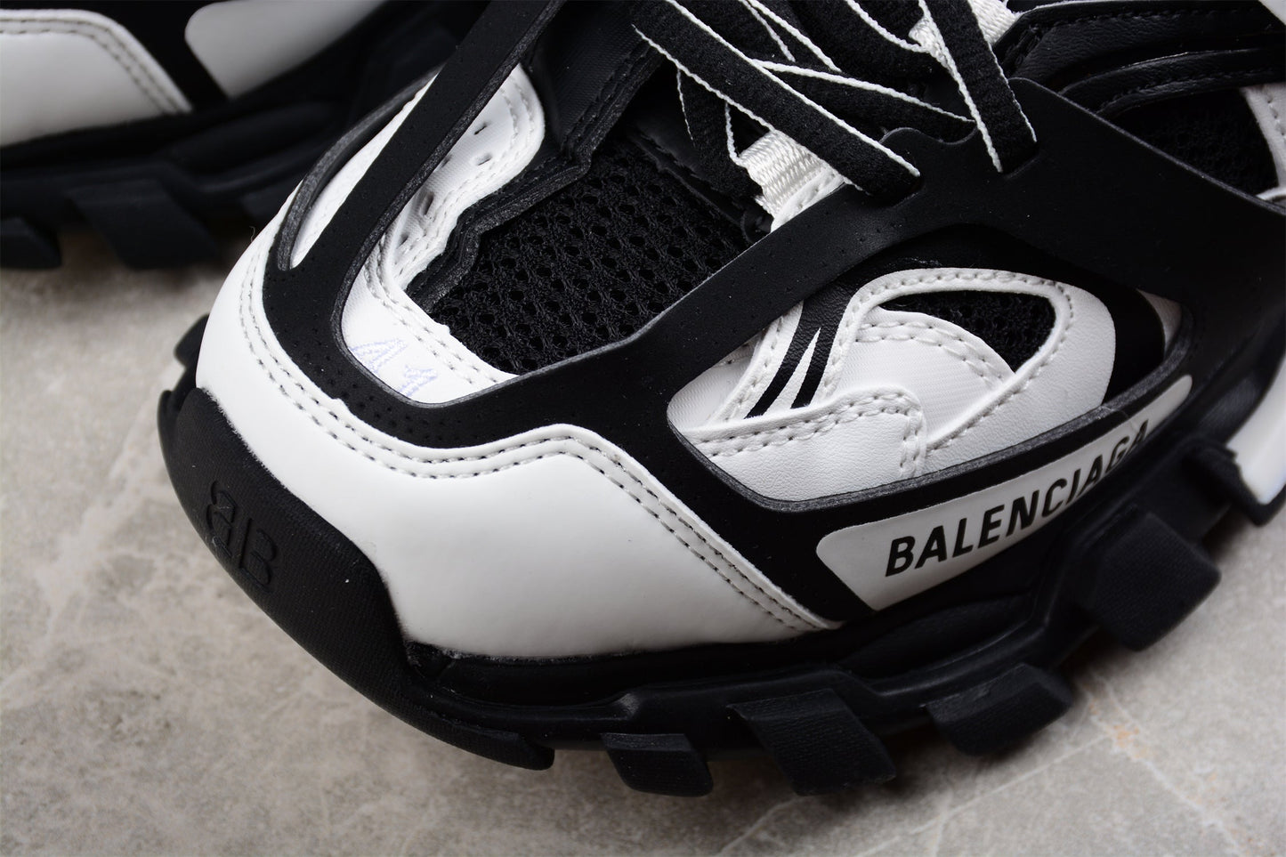 Balenciaga Track Mule White Black