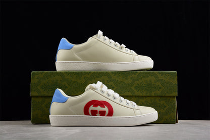 Gucci Ace Interlocking G White Leather Sneakers