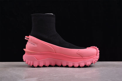 Moncler Trailgrip Sock Black Pink Sneakers