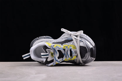 Balenciaga 3XL Worn-Out White, Blue & Volt Yellow