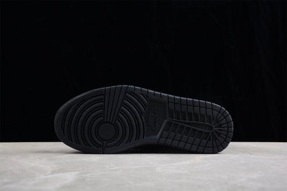 Nike Air Jordan 1 Mid Premium Triple Black Sneakers