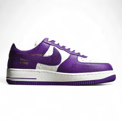 Nike Air Force 1 White Purple Sneakers