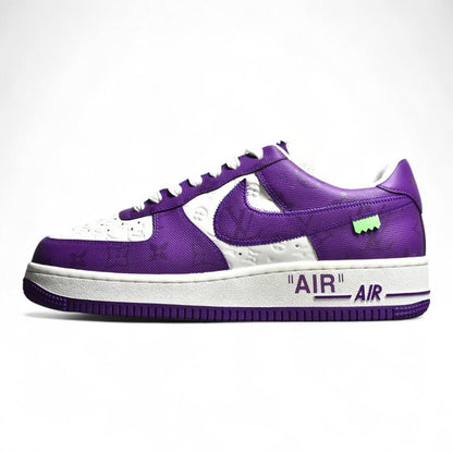 Nike Air Force 1 White Purple Sneakers