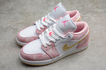 Air Jordan 1 Low GS Strawberry Ice Cream (Women's) Sneakers