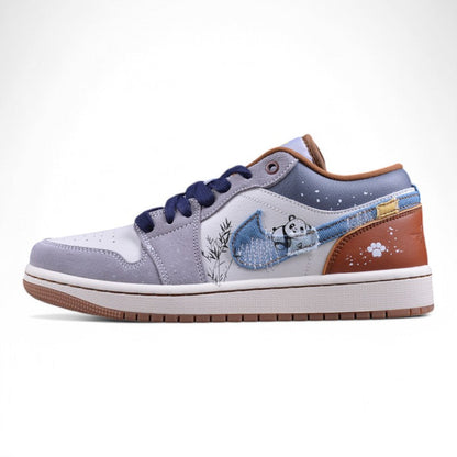 Air Jordan 1 Low SE Phantom Repaired Denim Sneakers