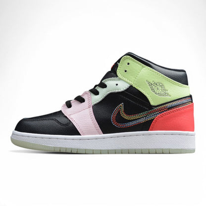 Nike Air Jordan 1 Mid Glow In The Dark GS Sneakers