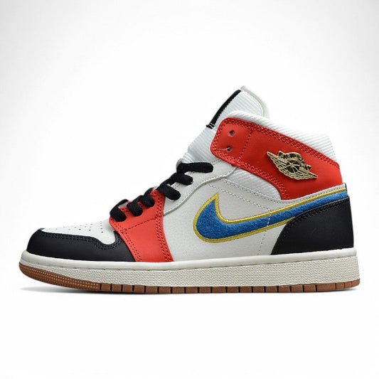 Air Jordan 1 Mid "Noir/Rouge Gym/Or Metallic"