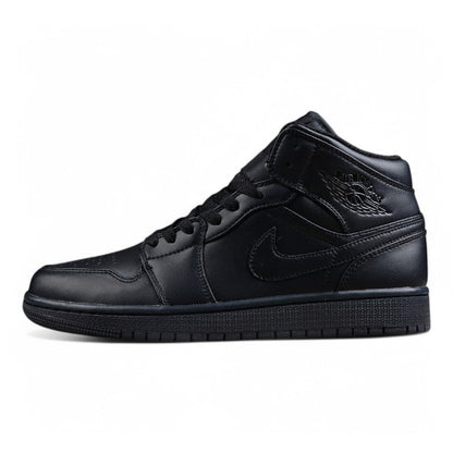 Nike Air Jordan 1 Mid Premium Triple Black Sneakers