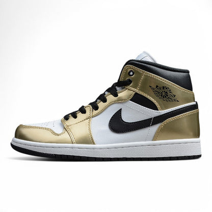 Nike Air Jordan 1 Mid SE Metallic Gold Sneakers