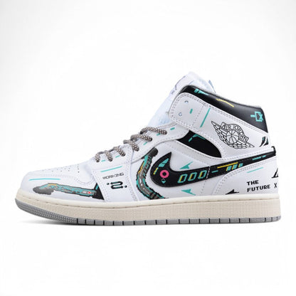 Nike Air Jordan 1 Mid The Future White Black Sneakers