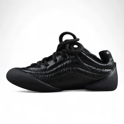 Alexander McQueen Flexion Black Leather Sneakers