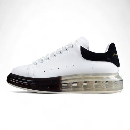 Alexander McQueen Oversized Air Sole White Black Leather Sneakers