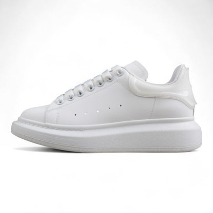 Alexander McQueen Oversized All White Leather Sneakers