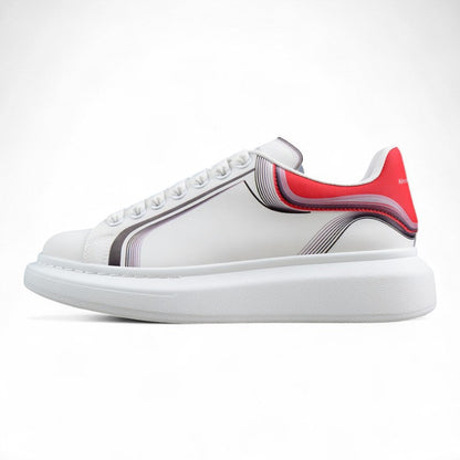 Alexander McQueen Oversized White Garnet Leather Sneakers