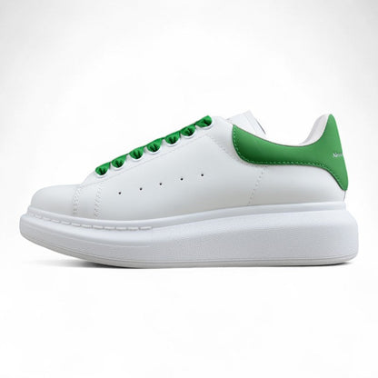 Alexander McQueen Oversized White Green Leather Sneakers