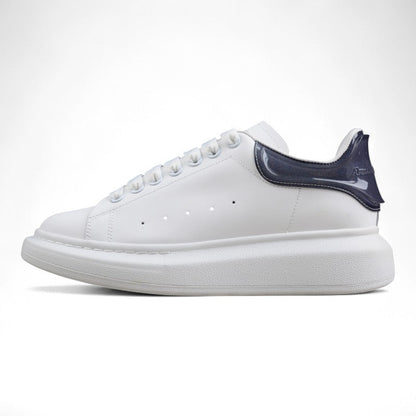 Alexander McQueen Oversized White Navy Leather Sneakers