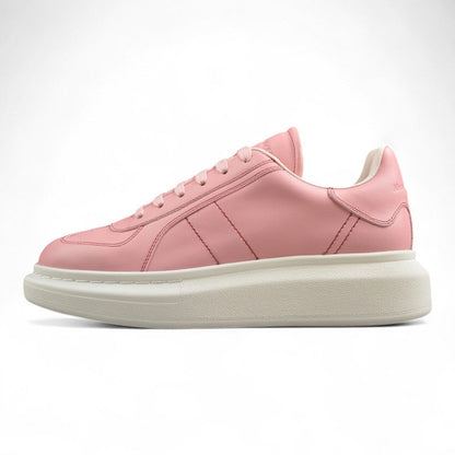 Alexander McQueen Oversized Pink Leather Sneakers