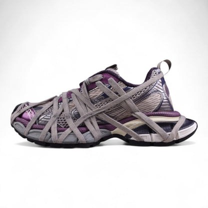 Balenciaga 3XL Extreme Lace-Up Purple Sneakers