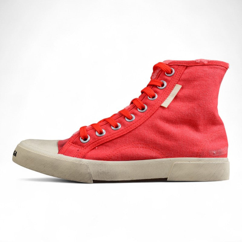 Balenciaga Paris Hi-Top Red White Sneakers