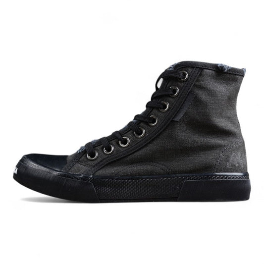Balenciaga Paris High Destroyed Triple Black Sneakers
