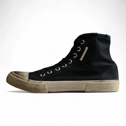 Balenciaga Paris High Top Canvas Black Sneakers