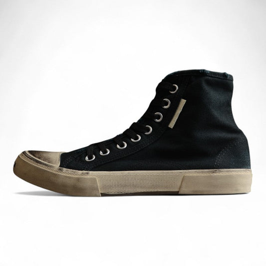 Balenciaga Paris High Top Canvas Black Sneakers