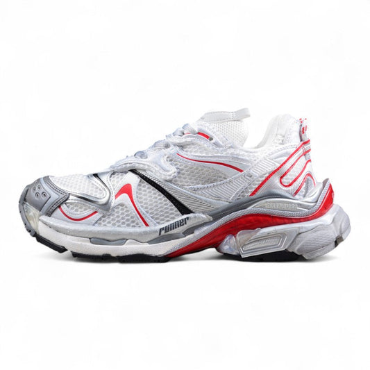 Balenciaga Runner 2.0 White Red Mesh Sneakers