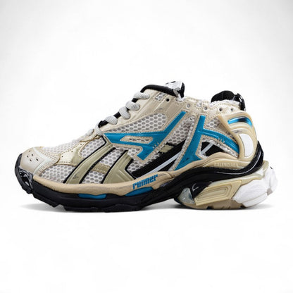 Balenciaga Runner White Beige Blue Sneakers