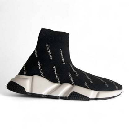 Balenciaga Speed Sneaker All Over Logo Black