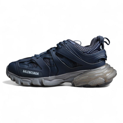 Men's Navy Blue Track Clear Sole Sneakers