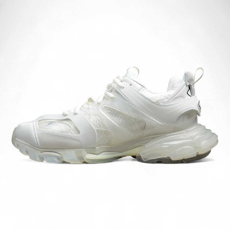 White Track Clear Sole Sneakers