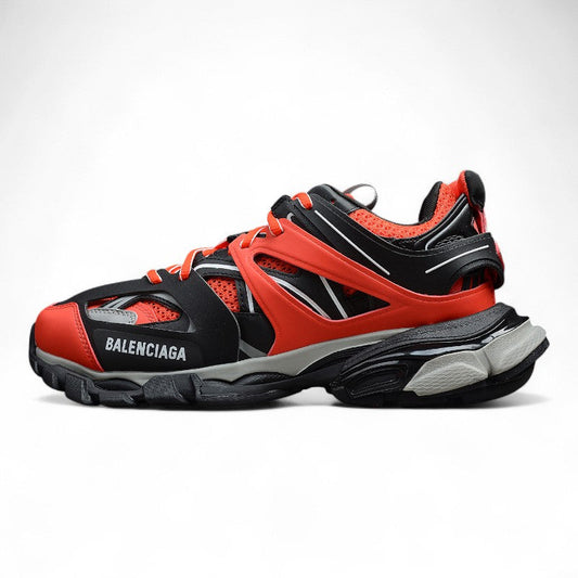 Men's Red & Black Track Performance Sneakers