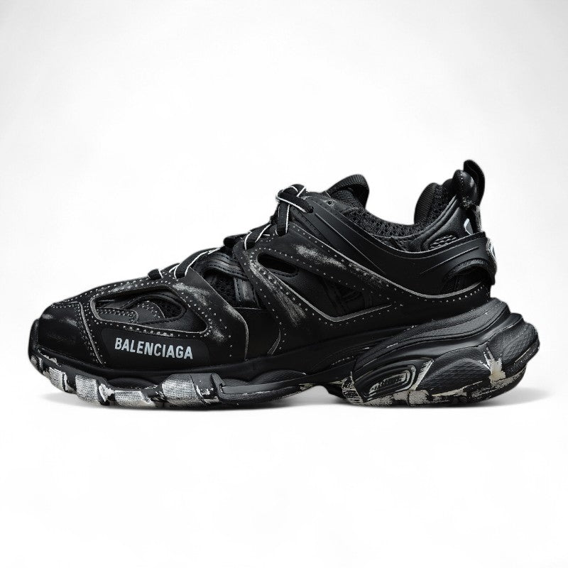 Men's Faded Black Track Sneakers