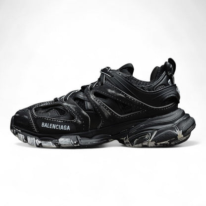 Men's Faded Black Track Sneakers