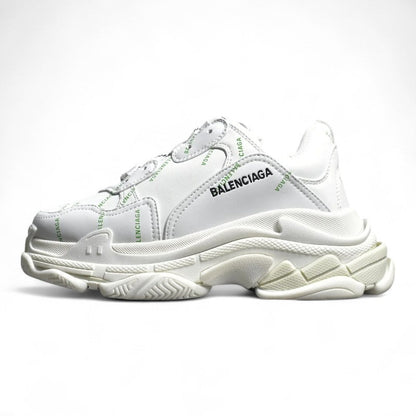 Balenciaga Triple S Allover Logo GID White